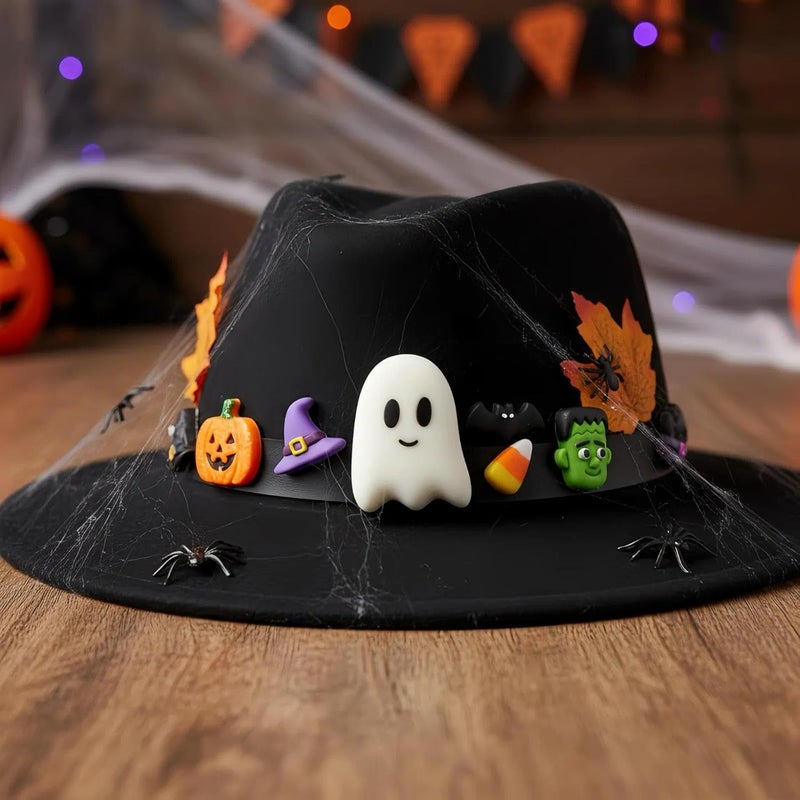 OceanCamel 60PCS Ghost Flatback Resin Charms – Halloween Mini Kawaii Grimace Ghost Cabochons for DIY Crafts, Phone Case, Hair Clip, Jewelry Making, Spooky Cute Table Scatter Decorations - Image 5
